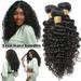 Benehair Malaysian Virgin Human Hair Extensions Deep Wave Hair Weave Weft Black Women 3 Bundles 300G 18 20 22 8A