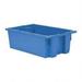 Quantum Storage 75 Lb Load Capacity Blue Polyethylene Tote Container Stacking Nesting 18 Long x 11 Wide x 6 High