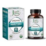 Just Jaivik Organic Haritaki Tablets 750mg 90 Tablets | Detoxification & Rejuvenation for Vata