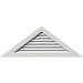 Ekena Millwork 56 W x 23 3/8 H Triangle Gable Vent (69 3/4 W x 29 1/8 H Frame Size) 10/12 Pitch Functional PVC Gable Vent with 1 x 4 Flat Trim Frame