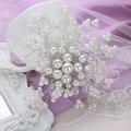 GROFRY Faux Pearl Rhinestone Wedding Party Bridal Makeup Flower Hairpin White Hair Comb