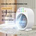 Yirtree Portable Air Conditioner USB Personal Air Cooler Conditioner Night Light 3 Wind SpeedsFan Desk Cooling Fan Mini Air Evaporative Humidifier for Home Room Office