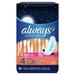 Always Ultra Thin Overnight Pads with Wings Unscented Size 4 26 ct