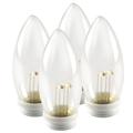 612 Vermont Ultra Bright Battery Operated LED Window Candle Replacement Bulbs VT-1935-R4-W (4 Bulbs/Pack)