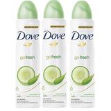 Dove Go Fresh Cucumber & Green Tea Deodorant 48h Spray 150 ml (3 Pack)