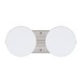 2WS-773807-LED-SN-Besa Lighting-Ciro-Two Light Bath Vanity-14.63 Inches Wide by 6.38 Inches High-Satin Nickel Finish-LED Lamping Type
