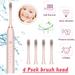 LNKOO Electric Toothbrush IPX7 Waterproof Sonic Whitening Rechargeable Toothbrush for Adults Travel Design 6 Modes Power Toothbrush USB Fast Charging 4 Brush Heads