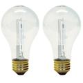 78798 GE Crystal Clear A19 Halogen Bulb - Clear Reveal - White - 72 W - 120 V AC - E26 - 2 / Pack