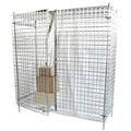 24 Deep x 36 Wide x 63 High Chrome Security Cage with 3 Interior Shelves