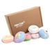 Bath Bombs 6 Bath Bombs Donuts Gift Set Perfect for Bubble & Spa Bath Rich in Almond Oil Epsom Salt & Kaolin Clay Fizzy Spa to Moisturize Dry Skin