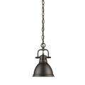 Duncan 1-Light Mini Pendant in Rubbed Bronze with Rubbed Bronze Shade