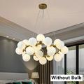 Modern Modo 25 Round Glass DNA LED Chandelier Pendant Lamp Ceiling Lamp Fixture Modern Ceiling Pendant Chandelier for Dining Room Bedroom Living Room Chandelier Ceiling Light White Globe Pendant Lamp