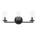 Designers Fountain Hudson Heights 3 Light Matte Black Bathroom Vanity Light Fixture D268C-3B-MB