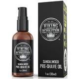 Viking Revolution Pre Shave Oil for Men - Best Shaving Oil with Sandalwood for Safety Razor Straight Razor - for The Smoothest Irritation Free Shave