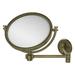 Allied Brass WM-6/2X 8 Inch Wall Mounted Extending 2X Magnification Make-Up Mirror Antique Brass