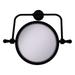 Retro Dot Collection Wall Mounted Swivel Make-Up Mirror 8 Inch Diameter with 4X Magnification