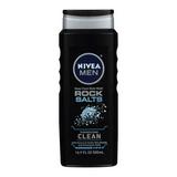 Nivea Men Deep Clean Body Wash Rock Salts Clean 16.9 Oz 2 Pack