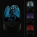 Angel Bunny Rabbit Loss of Pet LED Night Light Sign 3D Illusion Desk Nightstand Lamp