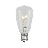 Novelty Lights 25 Pack ST38 Outdoor Patio Edison Replacement Bulbs Clear E17/C9 Intermediate Base 7 Watt