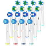 Replacement Toothbrush Heads for Braun Oral b Compatible with Oral-B 7000/Pro 1000/9600/ 5000/3000/8000/Genius and Smart Electric Toothbrush 16 Pcs