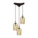 ELK Lighting 108 Hammered Glass 3 Light Pendant Light