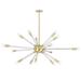 -15 Light 3-Tier Chandelier in Transitional Style-48 inches Wide By 17.25 inches High-Aged Brass Finish Bailey Street Home 735-Bel-4488941