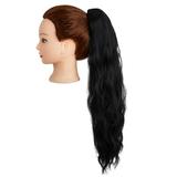 LELINTA Ponytail Extension Min Claw Clip 18 24 Curly Synthetic Clip in Claw Ponytail Hair Extension Synthetic Hairpiece with a jaw/Claw Clip