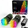 Twinkly Strings App-Controlled Smart 250 Multicolor RGB LED Christmas Lights (4 Pack)