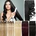 SEGO Clip in Hair Extensions 100% Real Remy Human Hair Full Head Straight Balayage Hair 8-24 inch