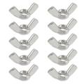 1/4 -20 Wing Nuts 304 Stainless Steel Shutters Butterfly Nut Hand Twist Tighten Fasteners Parts 10 pcs