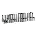 Capri Tools 3/8 in. Drive Shallow and Deep Chrome Socket Set 6-Point 8 to 22 mm 30-Piece