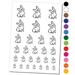 Frenchie Sitting Tilting Head French Bulldog Dog Water Resistant Temporary Tattoo Set Fake Body Art Collection - Red