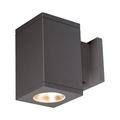 Wac Lighting Dc-Ws05-Ss Cube Architectural 1 Light 7 Tall Led Outdoor Wall Sconce -