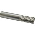 Accupro 3/4 Diam 4 Flute Single End Solid Carbide 0.06 Corner Radius End Mill Uncoated 4 OAL 1-1/2 LOC 3/4 Shank Diam 40Â° Helix RH Cut RH Flute Centercutting