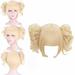 MIARHB ponytail bangs hair wig synthetic hat and girls for women Golden wig