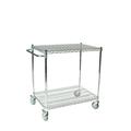 24 Deep x 60 Wide x 39 High 2 Tier Stainless Steel Wire Shelf Cart