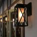 LNC 1-Light Modern Farmhouse Matte Black Outdoor Wall Sconce/Frosted Shade Outdoor Lighting Fixture 7.5 D x 12.26 H x 6.2 W