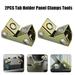 2PCS Tab Holder Panel Clamps Tools Stainless Steel Gold Adjustable V-Type Fixture Clamp Tab Holder Welding Tools (56 x 27 x 12.5mm)