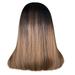 Sehao Short Human Hair Wigs for Black Women Fashion Synthetic Short Straight BOBO Brown Women s Wigs Natural Hair Wigs