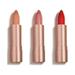 Anna Marti Cosmetics - Nude Pink & Red 3 Shade Pigment Rich Vegan Lipstick Bundle (3 Items) Nourishing hydrating matte formula infused with Vitamin E and Squalane.