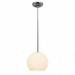 Access Lighting 23950-BS-OPL Nitrogen 1 Light Ball Pendant - Brushed Steel