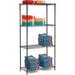 Nexel Black Epoxy 4 Tier Wire Shelving Starter Unit 30 W x 18 D x 54 H