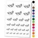 Two Peas in a Pod Water Resistant Temporary Tattoo Set Fake Body Art Collection - Black