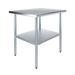 AmGood 36 Long x 30 Deep Stainless Steel Work Table | Metal Work Bench Utility | Work Station