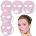 POINTERTECK 5 Pieces Reusable Silicone Facial Mask Facial Mask Cover Silicone Skin Mask Reusable Moisturizing Face Silicone Face Wrap for Sheet Prevent Evaporation Masks Face Care Tool
