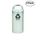 Witt Industries 415DT-PM-R Dome Top Recycling Receptacle Chrome (Set of 2)