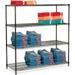 Nexel 5 Tier Black Epoxy Wire Shelving Starter Unit 72 W x 21 D x 74 H