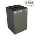 Witt Industries 24GC04-SL GeoCube Recycling Receptacle with Combination Slot/Round Opening Steel 24 gal Slate (Set of 2)