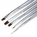 CFXNMZGR Pro Beauty Tools Foot Care Nail Gel Design Pen Painting Brush Art Art Acrylic Set Art 5Pcs Nail