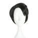 Unique Bargains Human Hair Wigs for Women Lady 12 Black Wigs with Wig Cap 150g